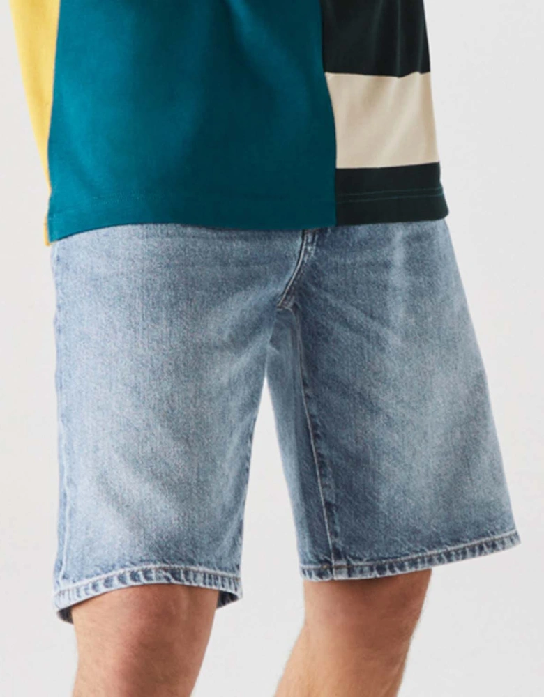 Slim Fit Cotton Denim Bermuda Shorts