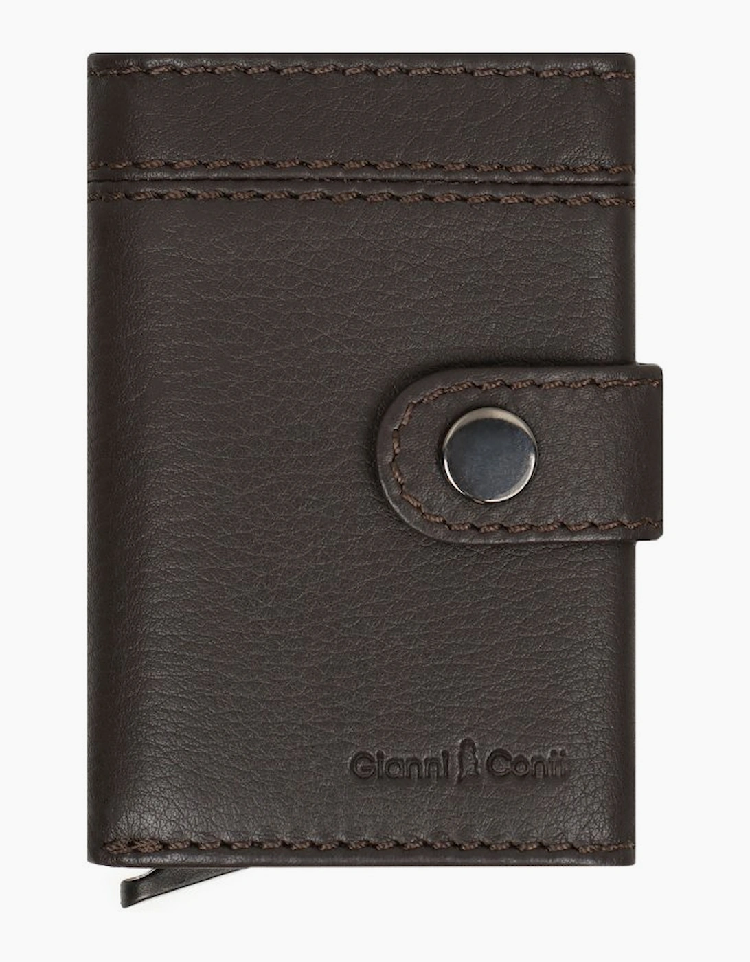 Gianni Conti Unisex Brown Francesco Mechanism Card Holder - Size: One Size
