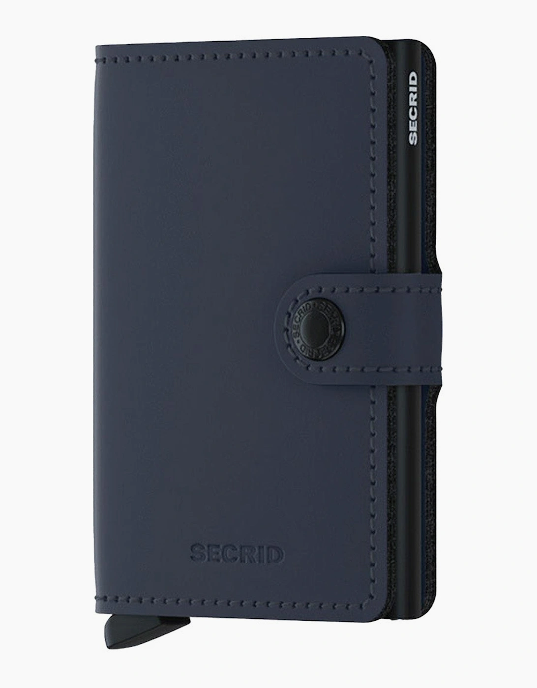 Secrid Unisex Navy Mini Wallet Matte Leather