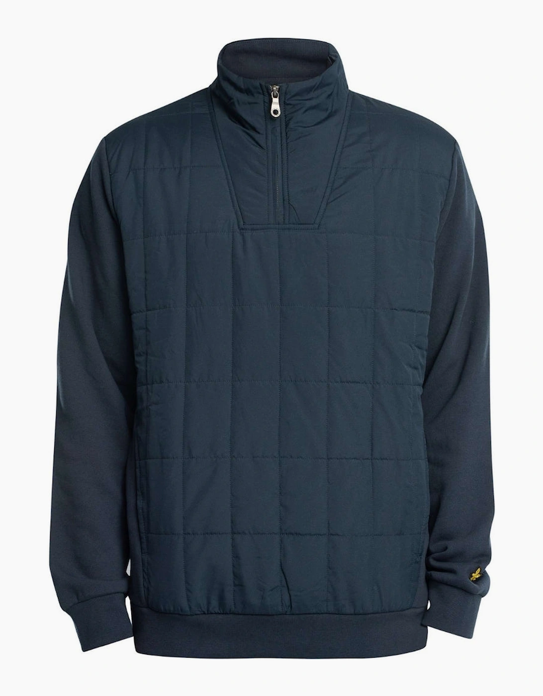 Men's Lyle & Scott Hybrid Quilted Navy Blue Half-Zip Sweatshirt - Size: 44
