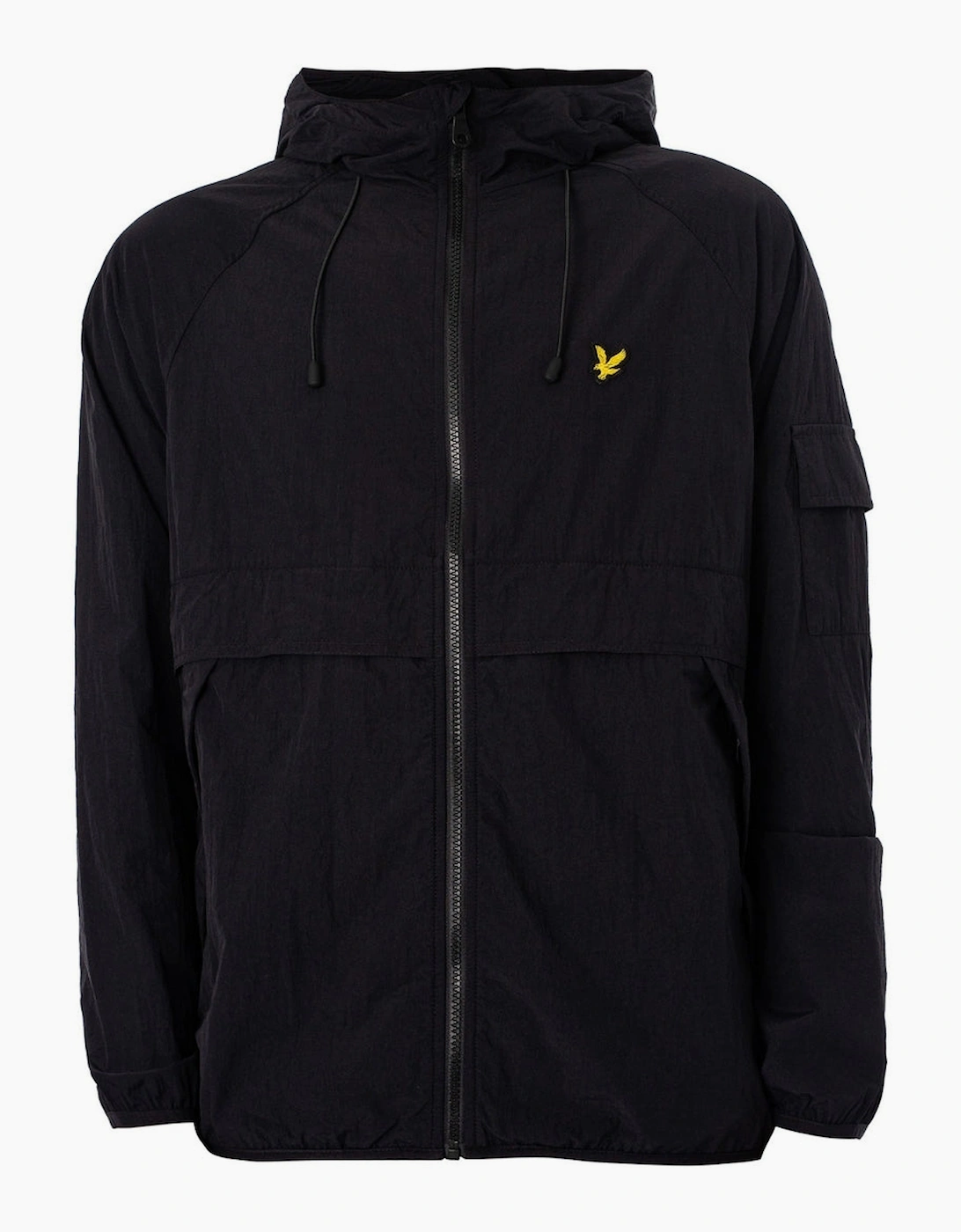 Lyle And Scott Men's Black Lyle & Scott Branded Jet Hooded Winbreaker Jacket - : 42/Regular Xl