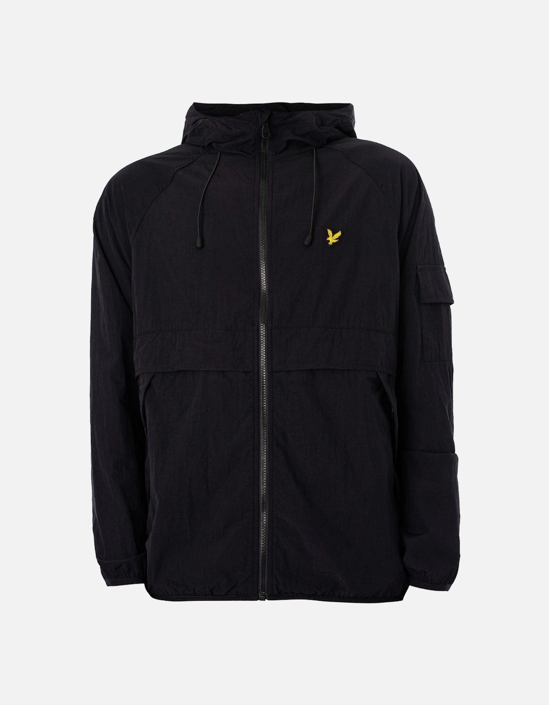 Lyle & Scott Branded Jet Black Hooded Winbreaker Jacket, 2 of 1