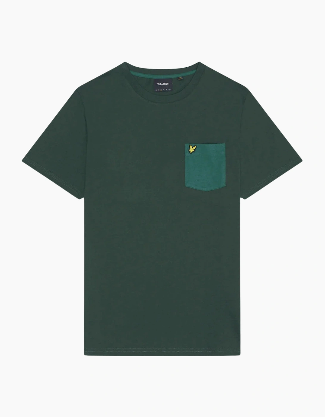 Lyle And Scott Men's Green Lyle & Scott Tonal Pocket Argyle Teal T-Shirt  38 M