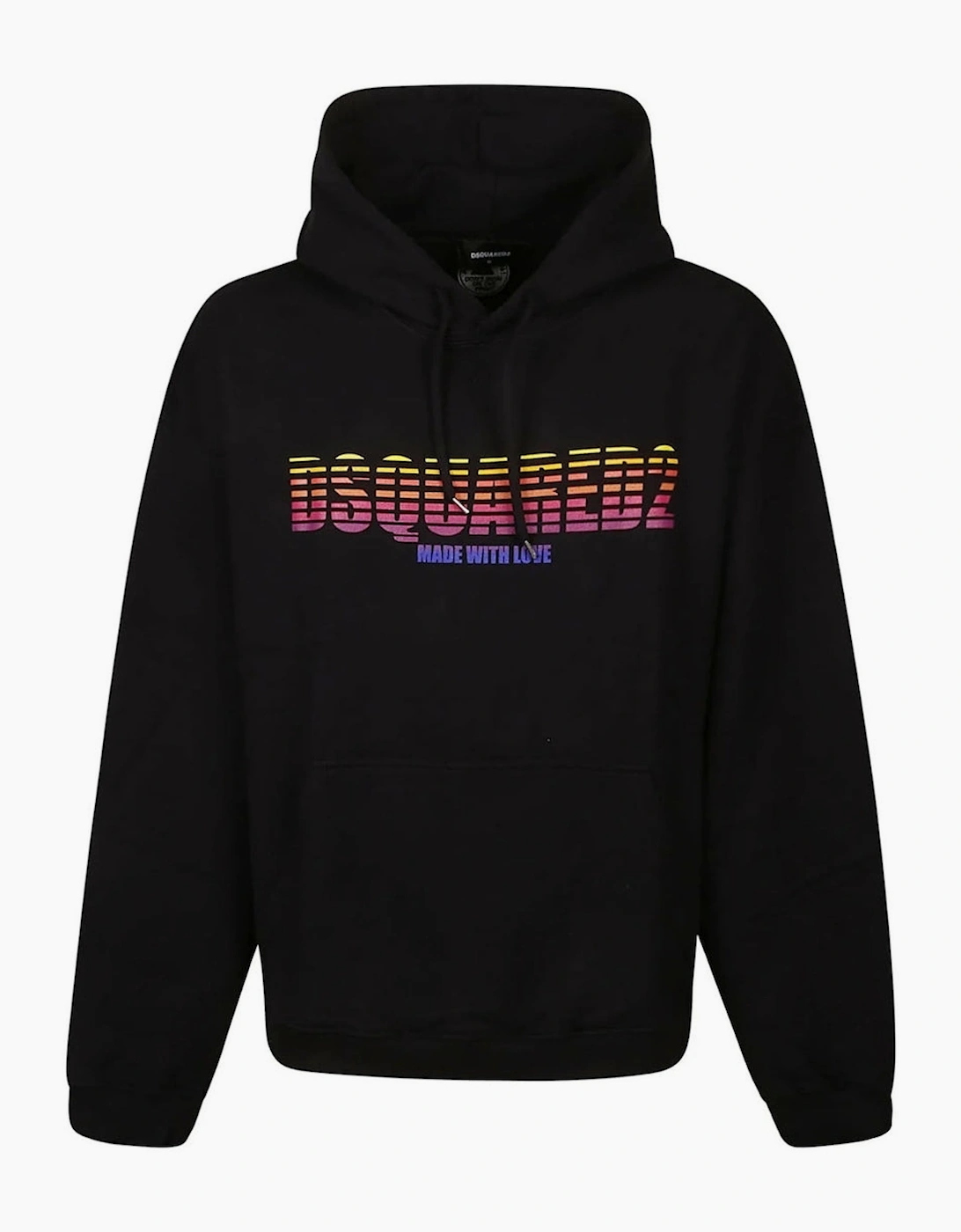 Dsquared2 Men's Black Made With Love Logo Hoodie - Size: 40