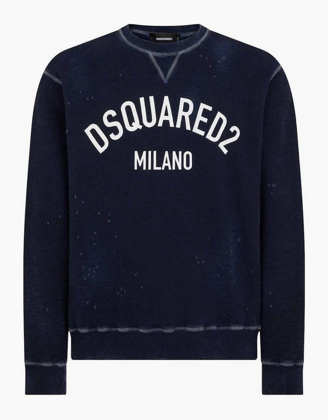 Men's Dsquared2 Milano Logo Cool Fit Navy Blue Sweatshirt - Black - Size: 40