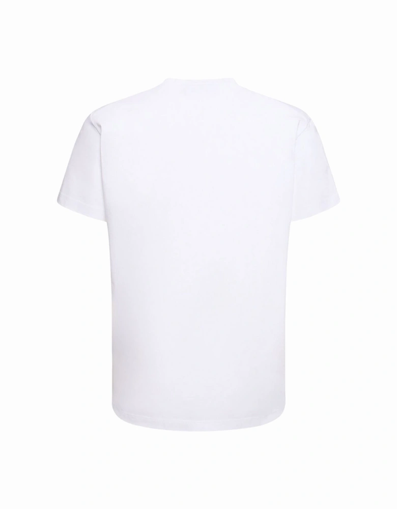 Cool Fit Graphic Print Logo White T-Shirt