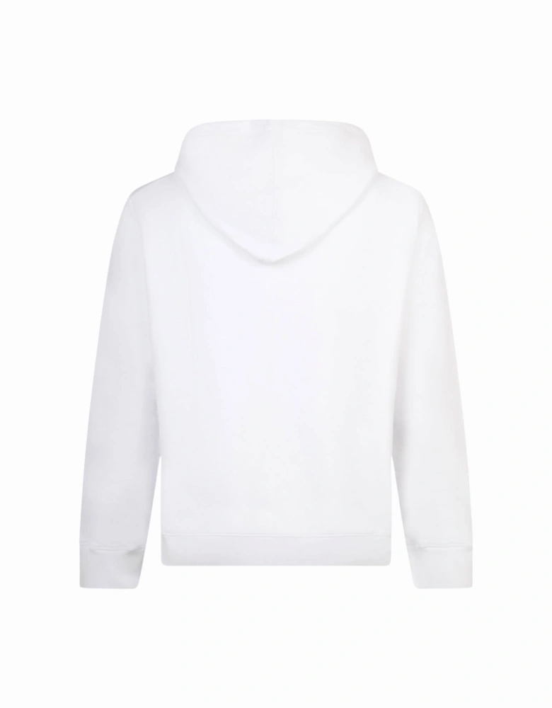 Cool Fit Faded College League Logo White Hoodie