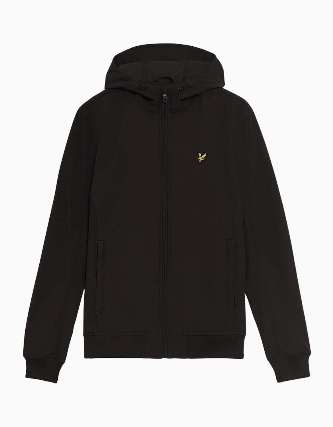 Lyle And Scott Men's Black Lyle & Scott Branded Logo Hooded Jet Softshell Jacket - : 42/Regular Xl