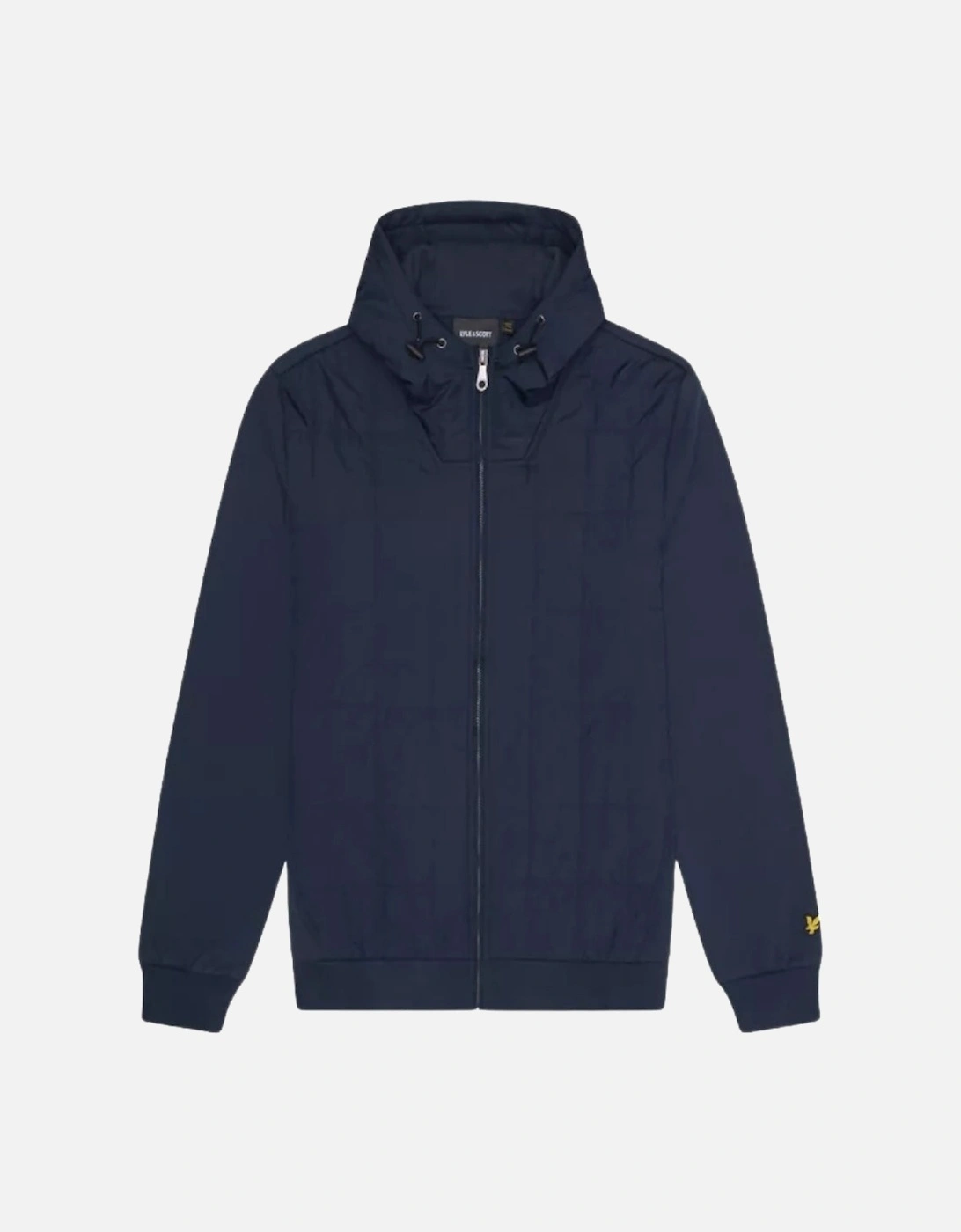 Lyle & Scott Hybrid Quilted Navy Blue Zip-Up Hoodie, 2 of 1