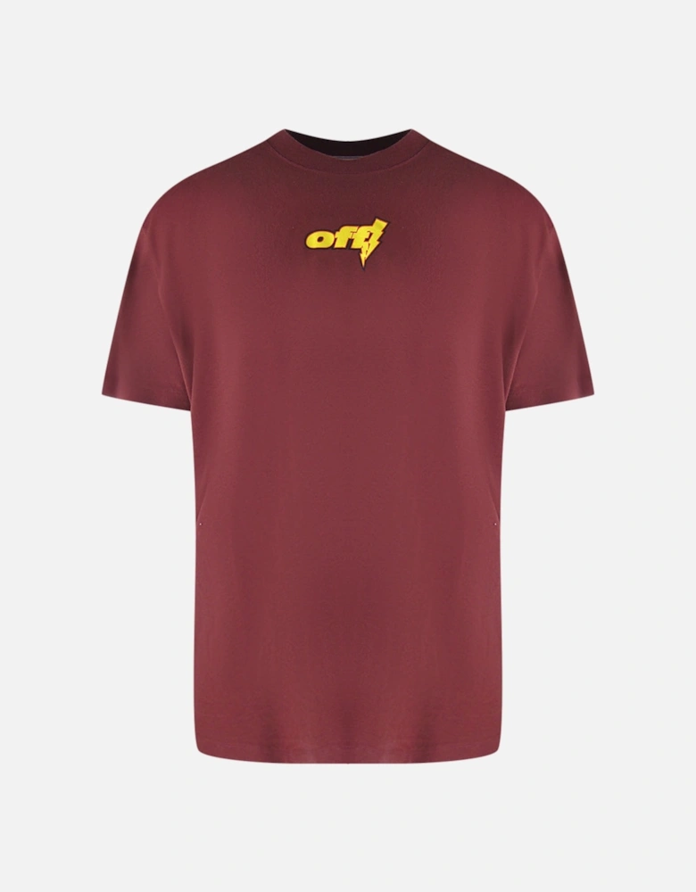 Thunder Stable Oversized Fit Burgundy T-Shirt