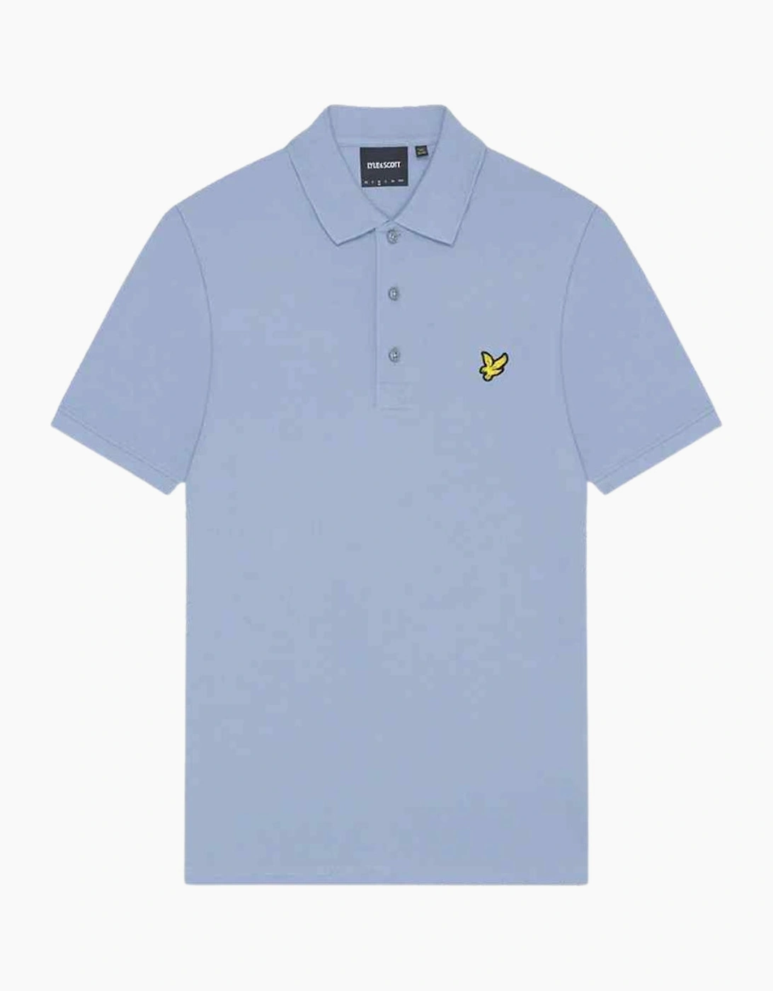 Lyle And Scott Men's Blue Lyle & Scott Branded Chest Logo Smoke Polo Shirt  36 S
