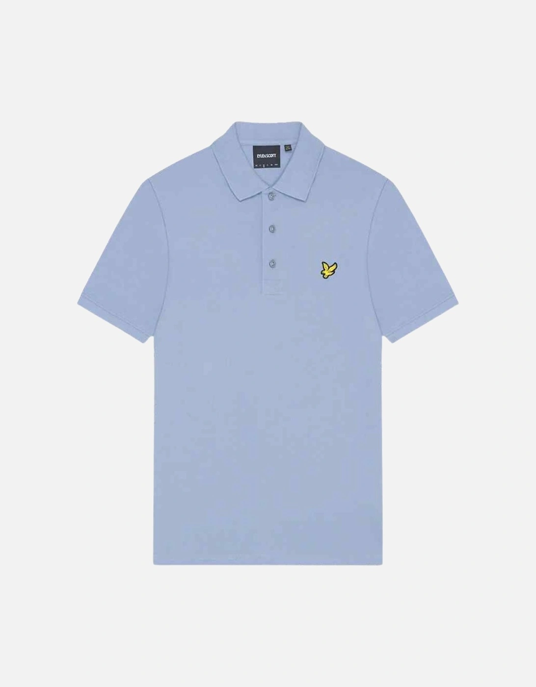 Lyle & Scott Branded Chest Logo Blue Smoke Polo Shirt, 2 of 1