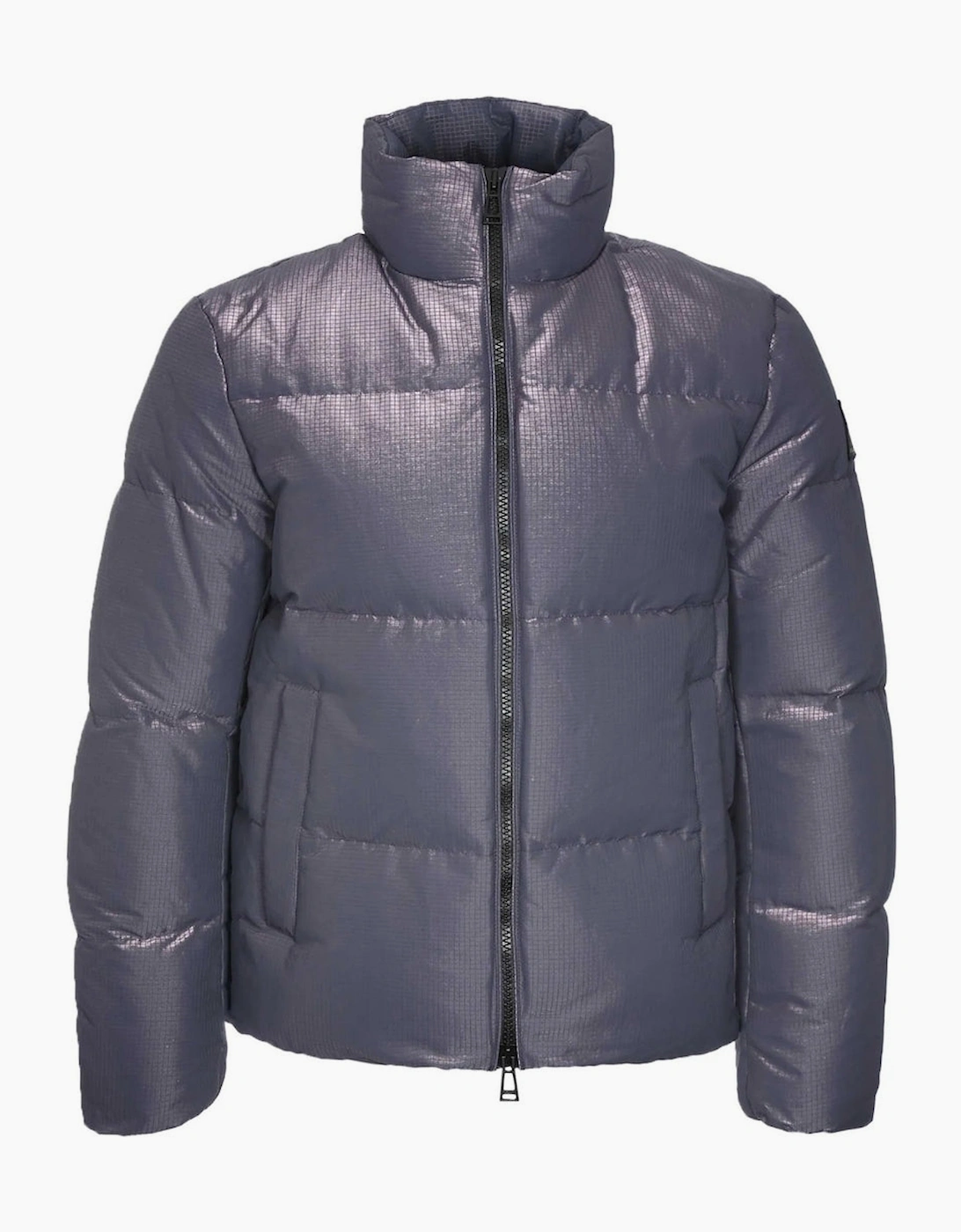 Belstaff Men's Navy Grid Paxton Purple Down Jacket - Size: 40/Regular