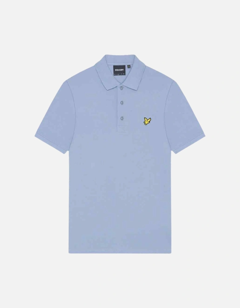 Lyle & Scott Branded Chest Logo Crafted Blue Polo Shirt