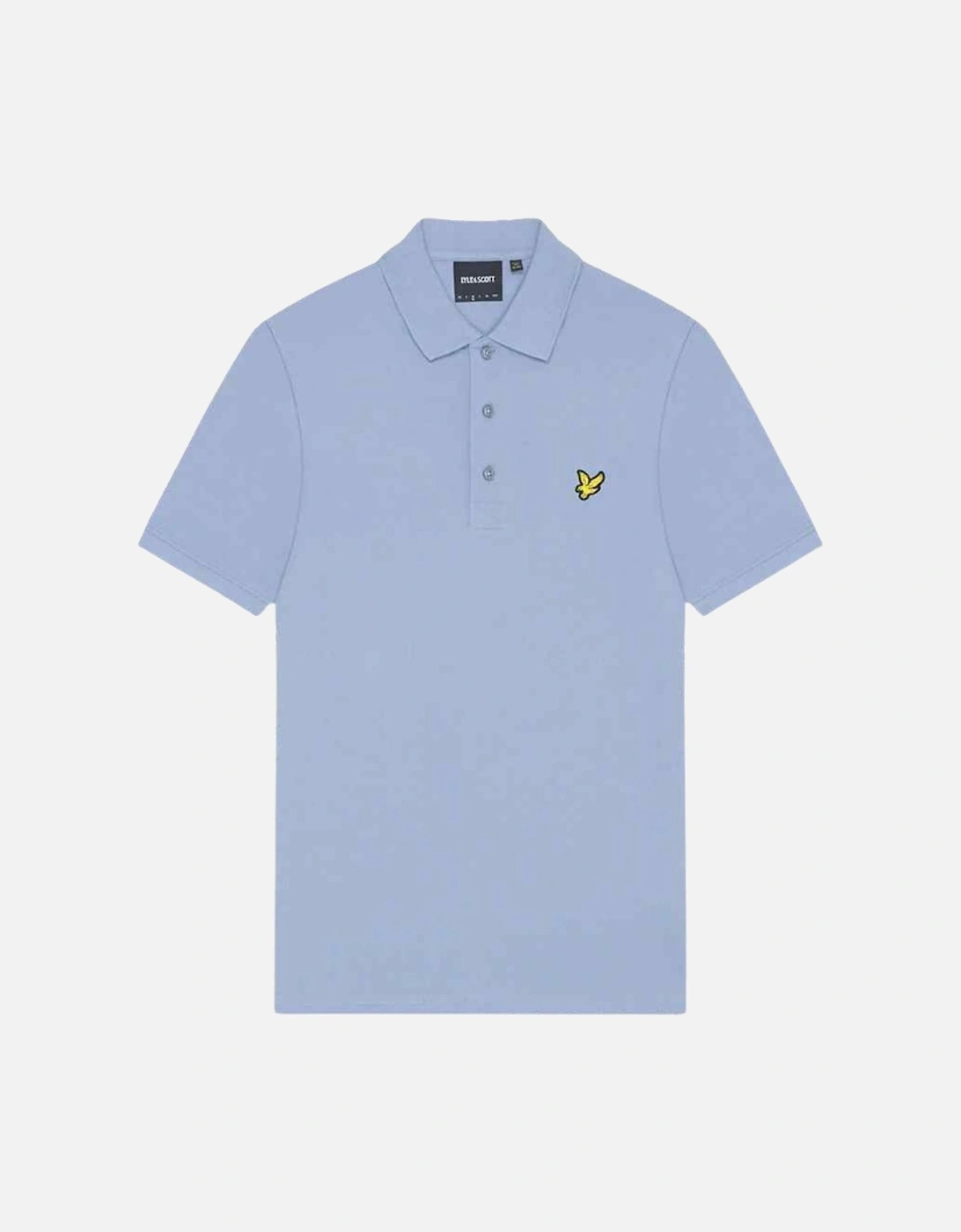 Lyle & Scott Branded Chest Logo Crafted Blue Polo Shirt, 2 of 1