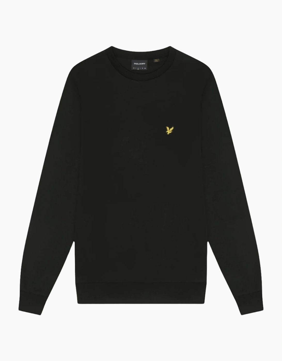 Men's Lyle & Scott Interlock Jet Black Pull-over Sweatshirt - Size: 36