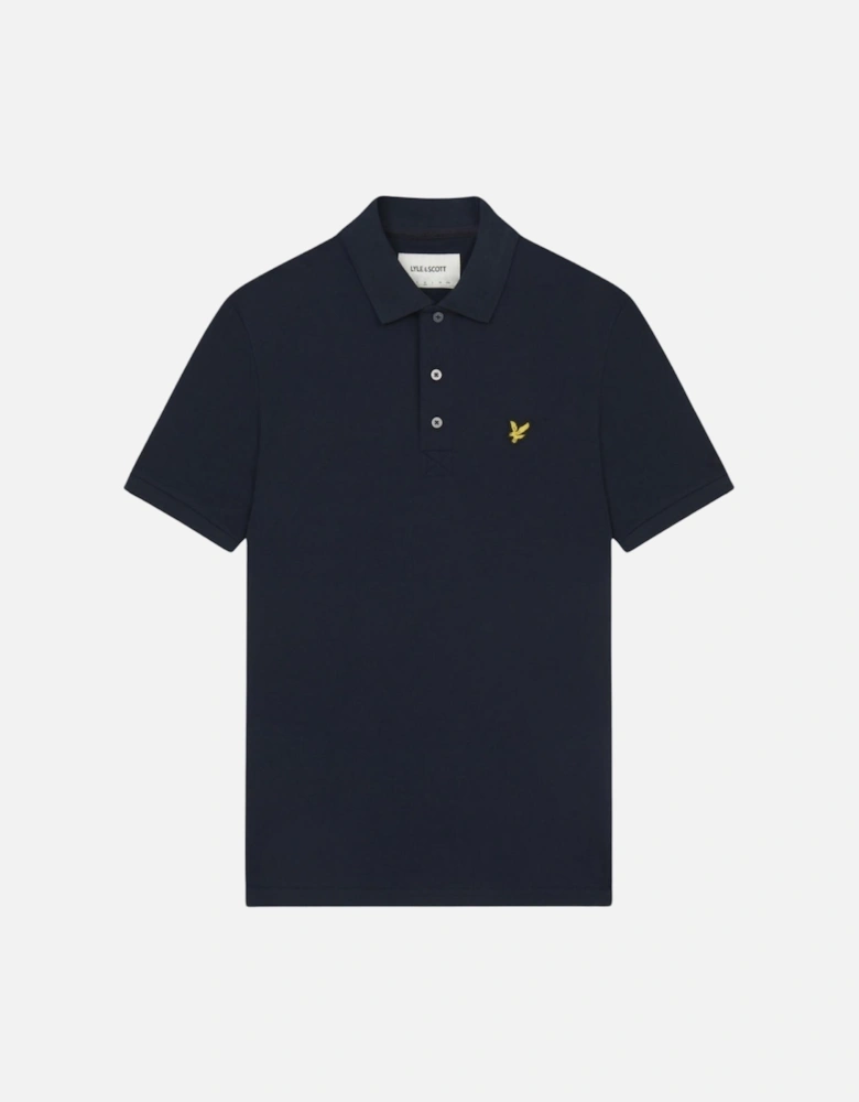 Lyle & Scott Branded Chest Logo Dark Navy Blue Polo Shirt