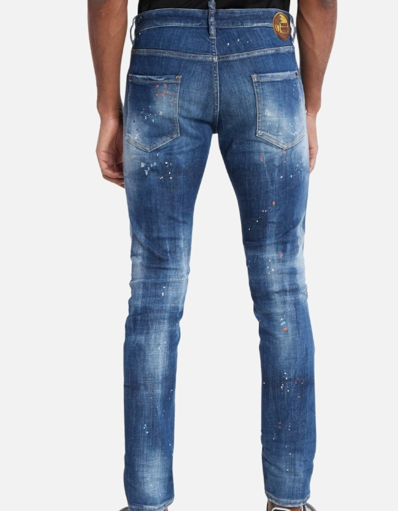 Cool Guy Jean Blue Reinforced Ripped Wash Jeans