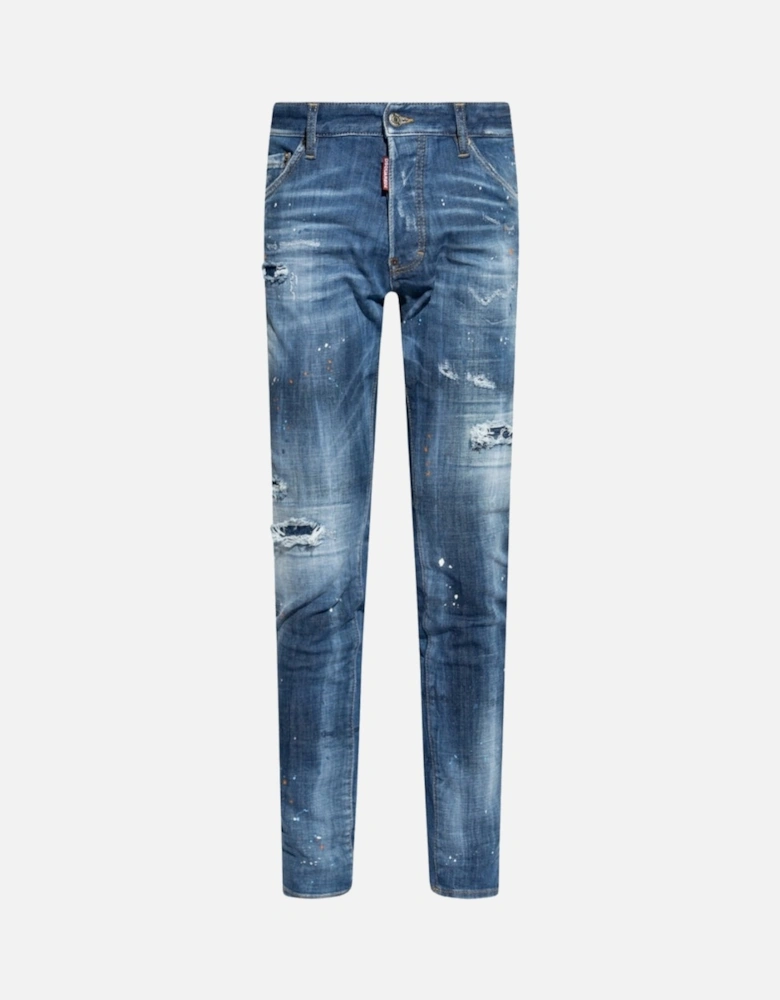 Cool Guy Jean Blue Reinforced Ripped Wash Jeans