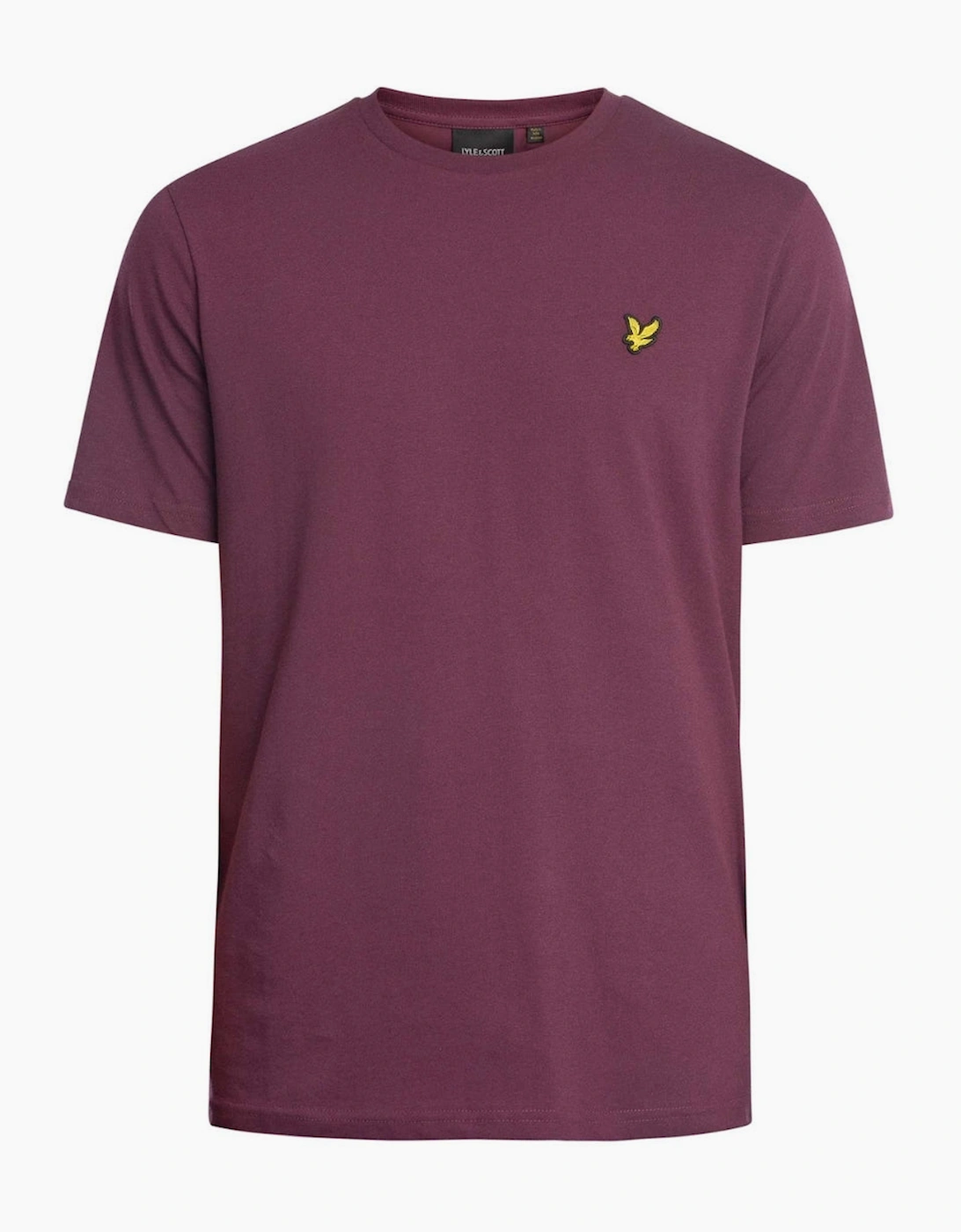 Men's Lyle & Scott Branded Chest Logo Dark Purple T-Shirt - Size: 40/Regular