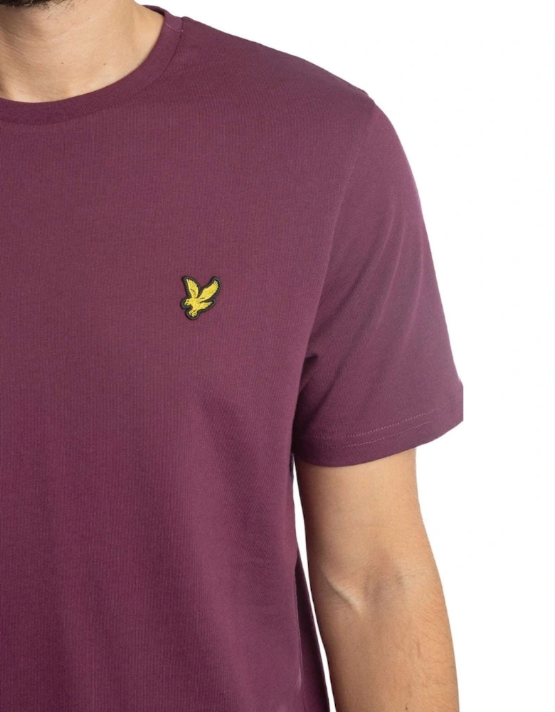 Lyle & Scott Branded Chest Logo Dark Purple T-Shirt