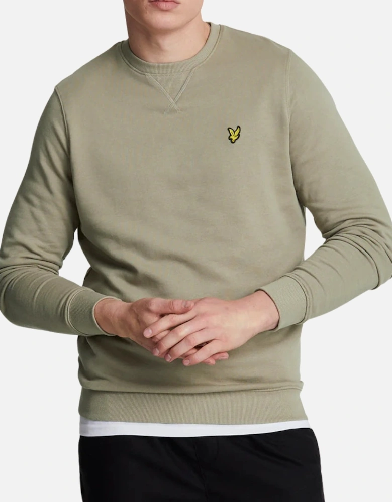 Lyle & Scott Branded Sage Uniform Green Pull-over Sweatshirt