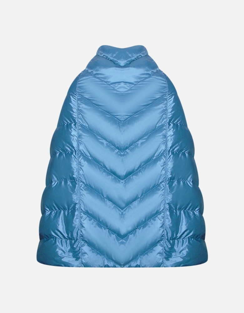 Sheen Cape Blue Down Jacket