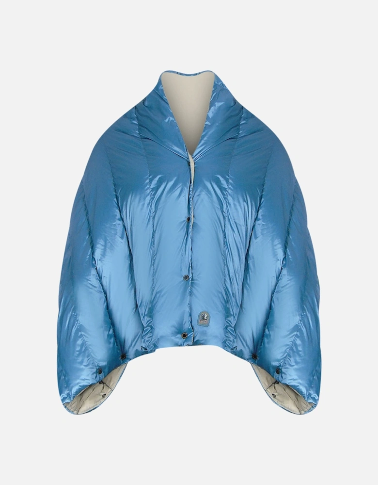 Sheen Cape Blue Down Jacket