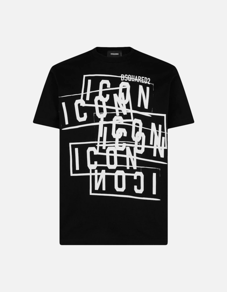 Icon Stamps Logo Black T-Shirt