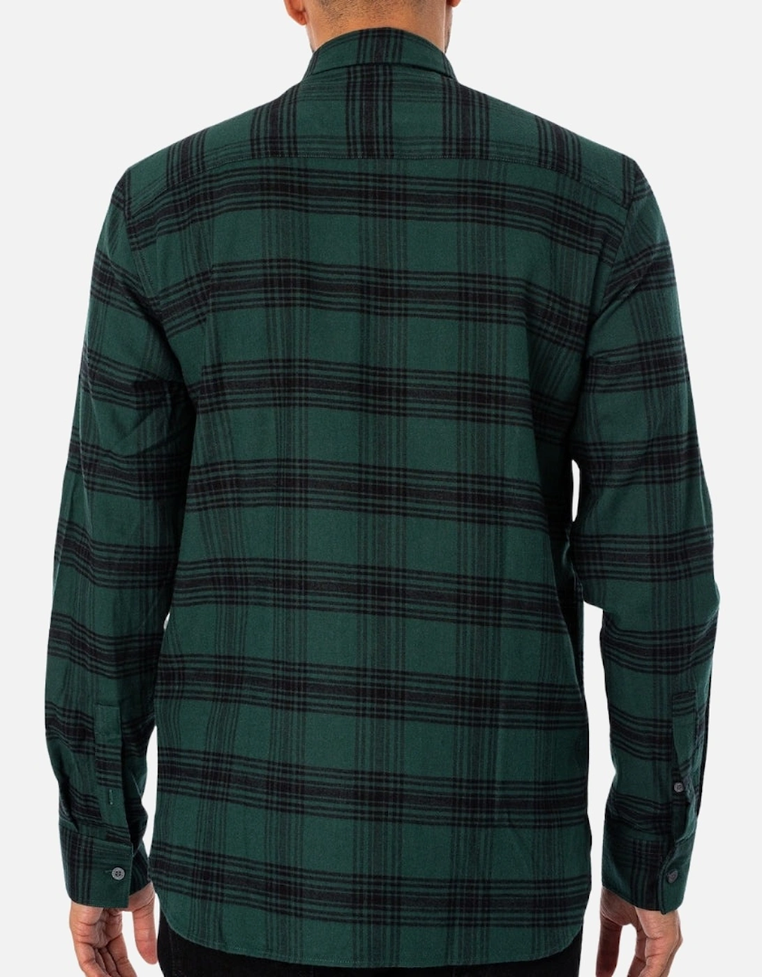 Lyle & Scott Tonal Check Flannel Argyle Teal Green Long Sleeve Shirt