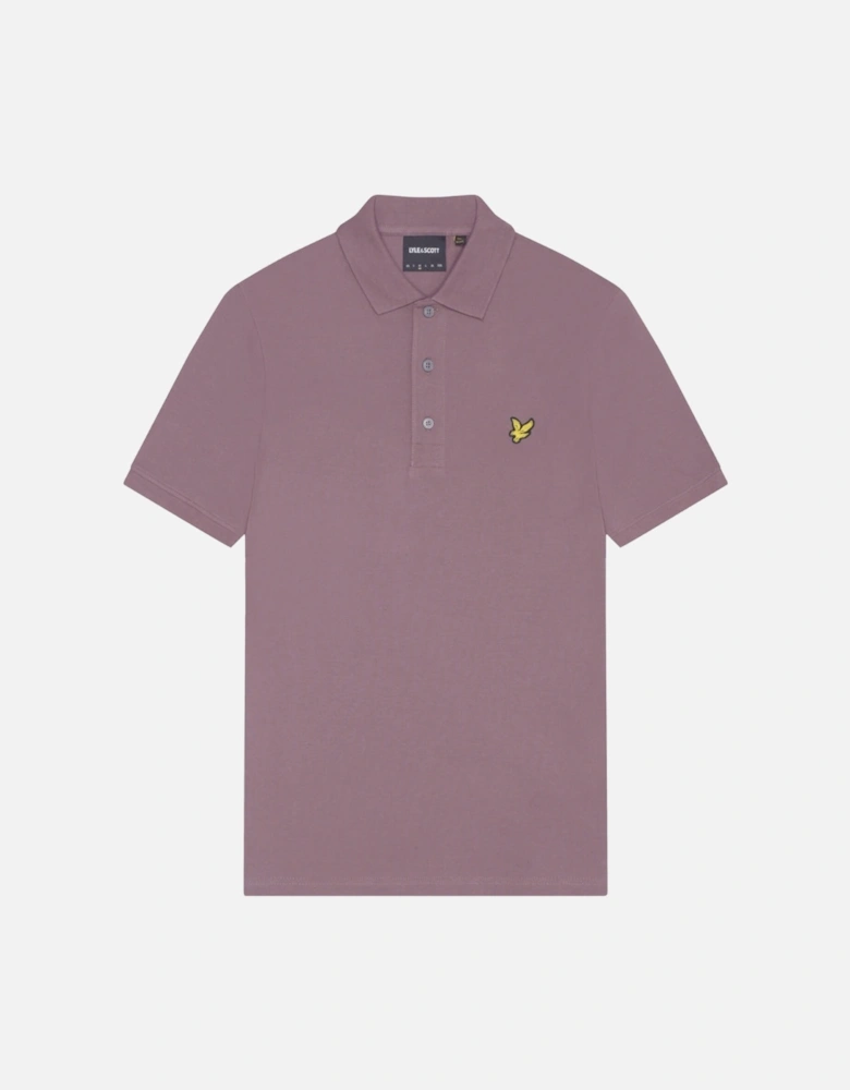 Lyle & Scott Branded Chest Logo Highland Mauve Purple Polo Shirt