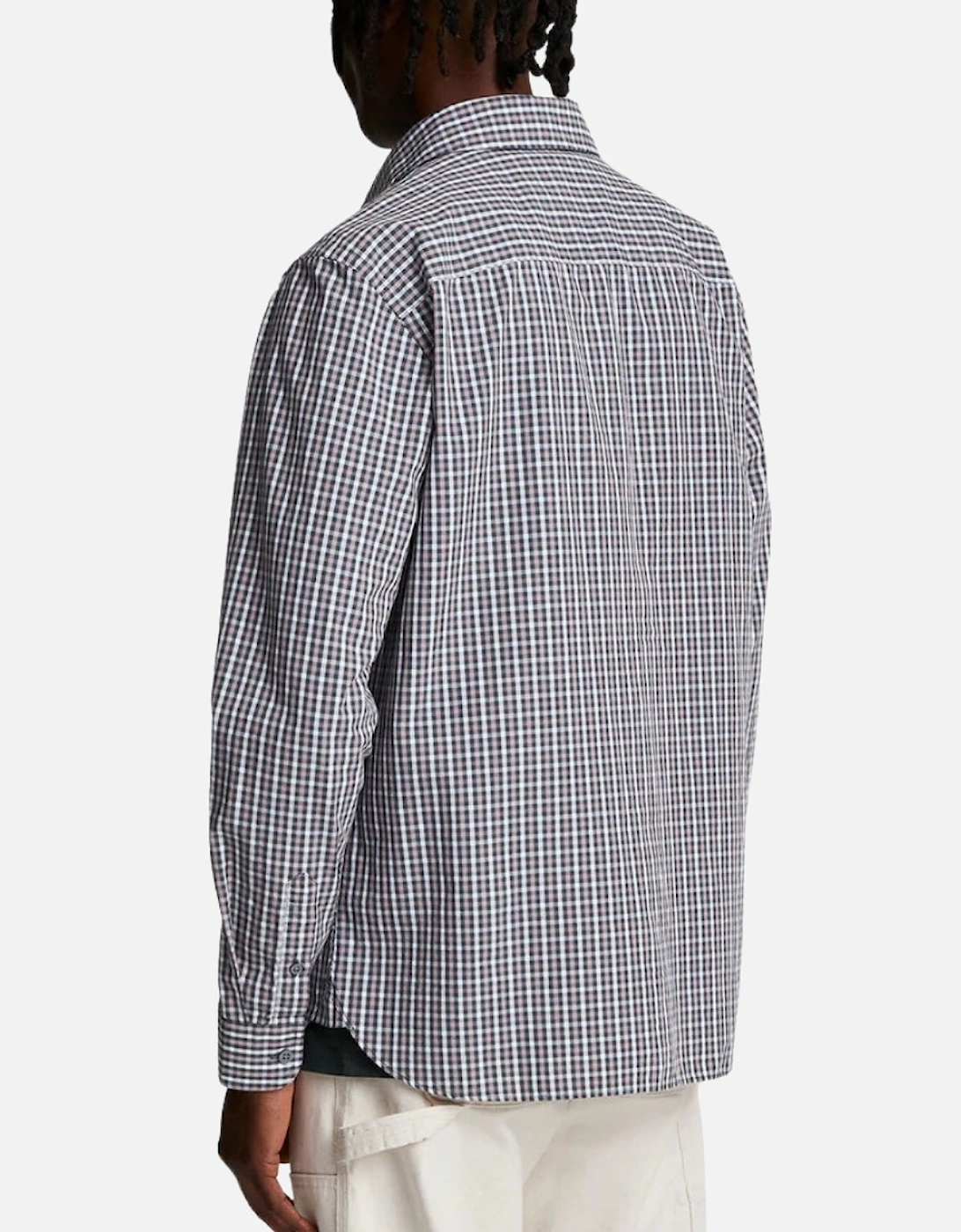 Lyle & Scott Checked Gingham Argyle Teal/Blue Long Sleeve Shirt