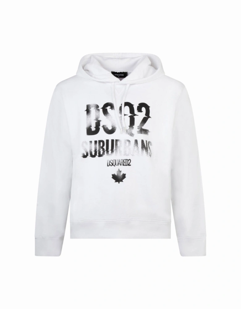 Faded Suburbans Logo White Hoodie