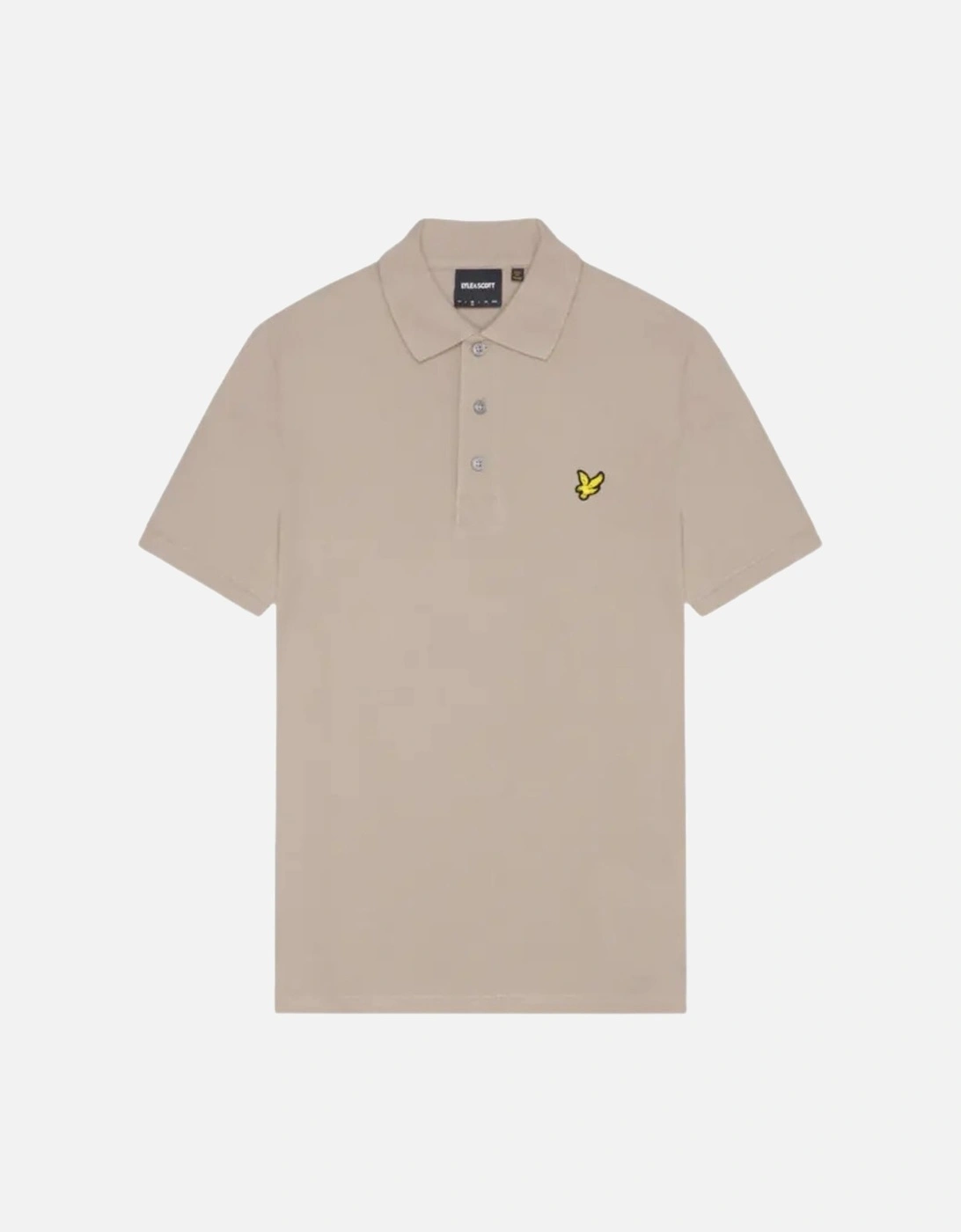 Lyle & Scott Branded Chest Logo Heritage Beige Polo Shirt, 3 of 2