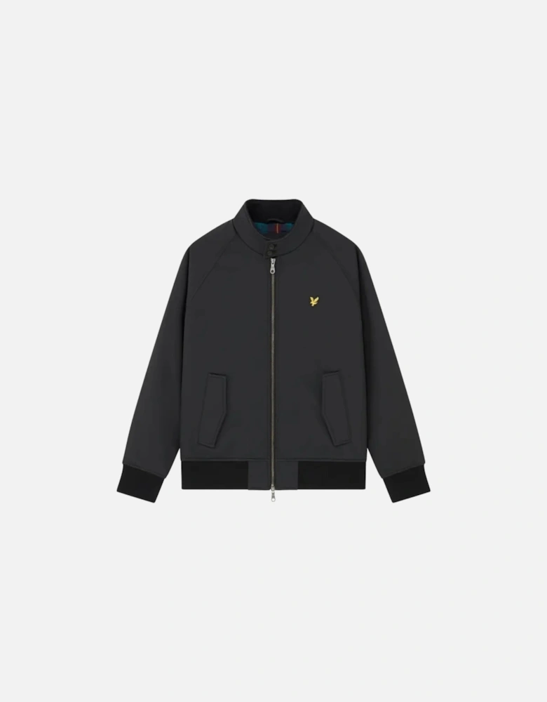 Lyle & Scott Branded Emblem Jet Black Soft Shell Jacket