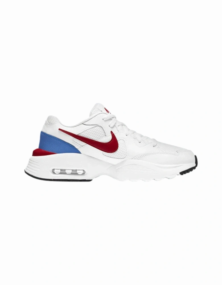 Fusion Red Swoosh White Trainers