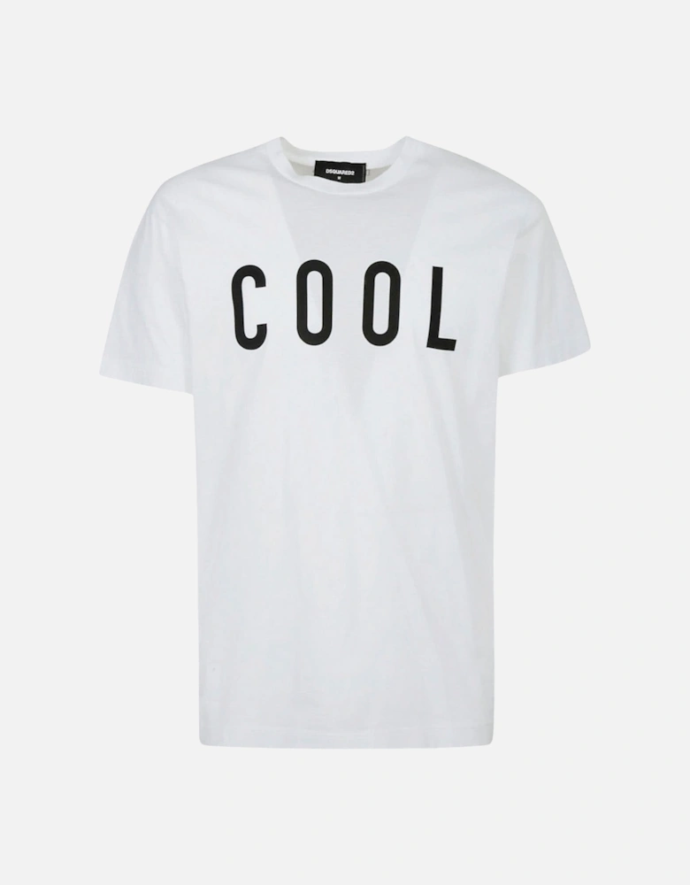 Cool Print Logo White T-Shirt