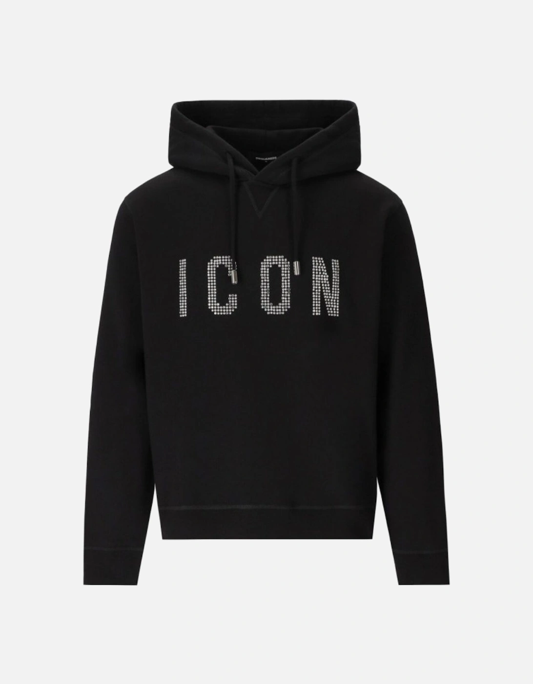 Studded Icon Logo Black Hoodie, 4 of 3