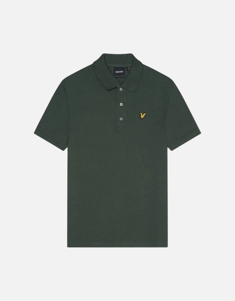 Lyle & Scott Branded Chest Logo Deep Green Polo Shirt