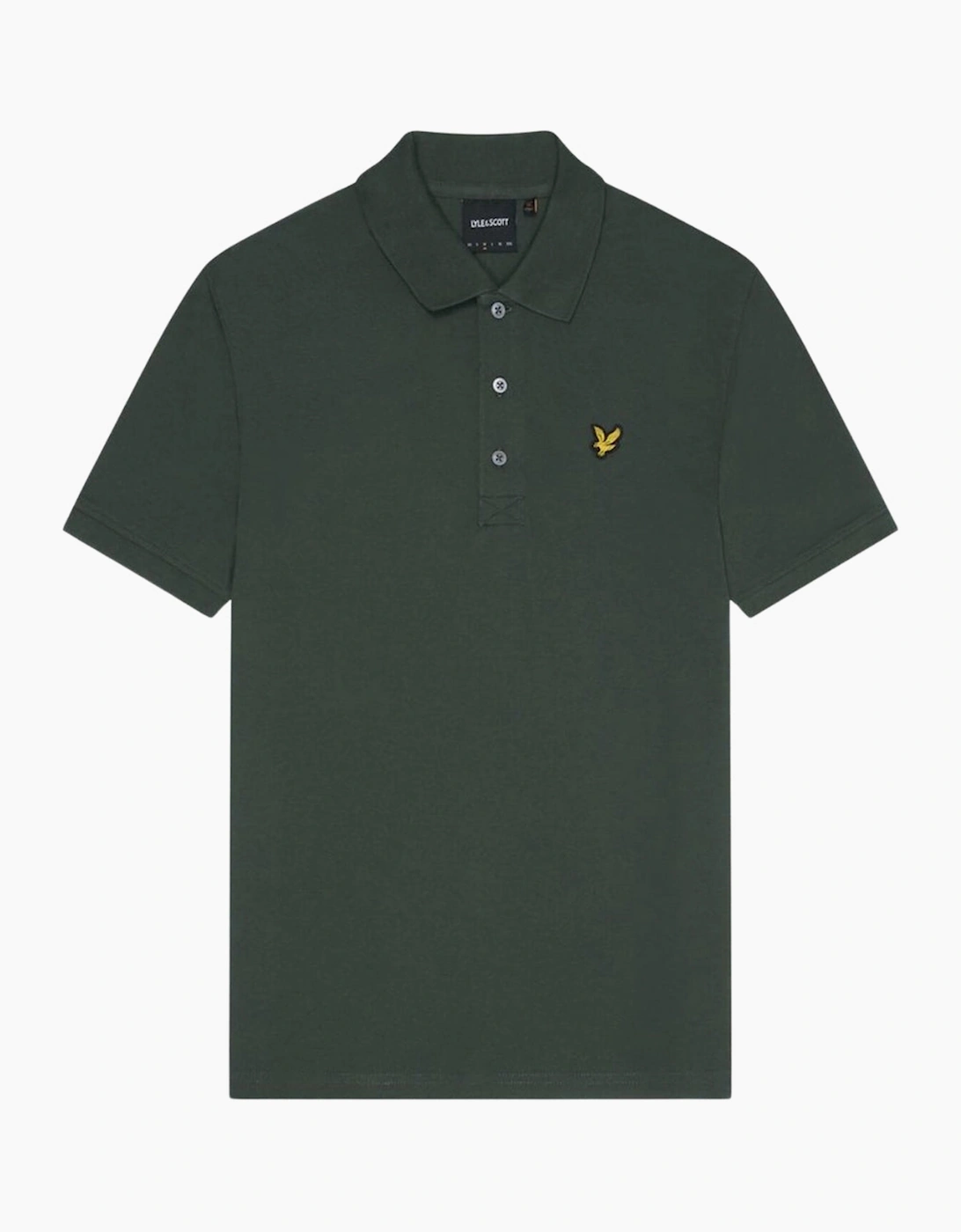 Lyle And Scott Men's Black Lyle & Scott Branded Chest Logo Deep Green Polo Shirt  36 S