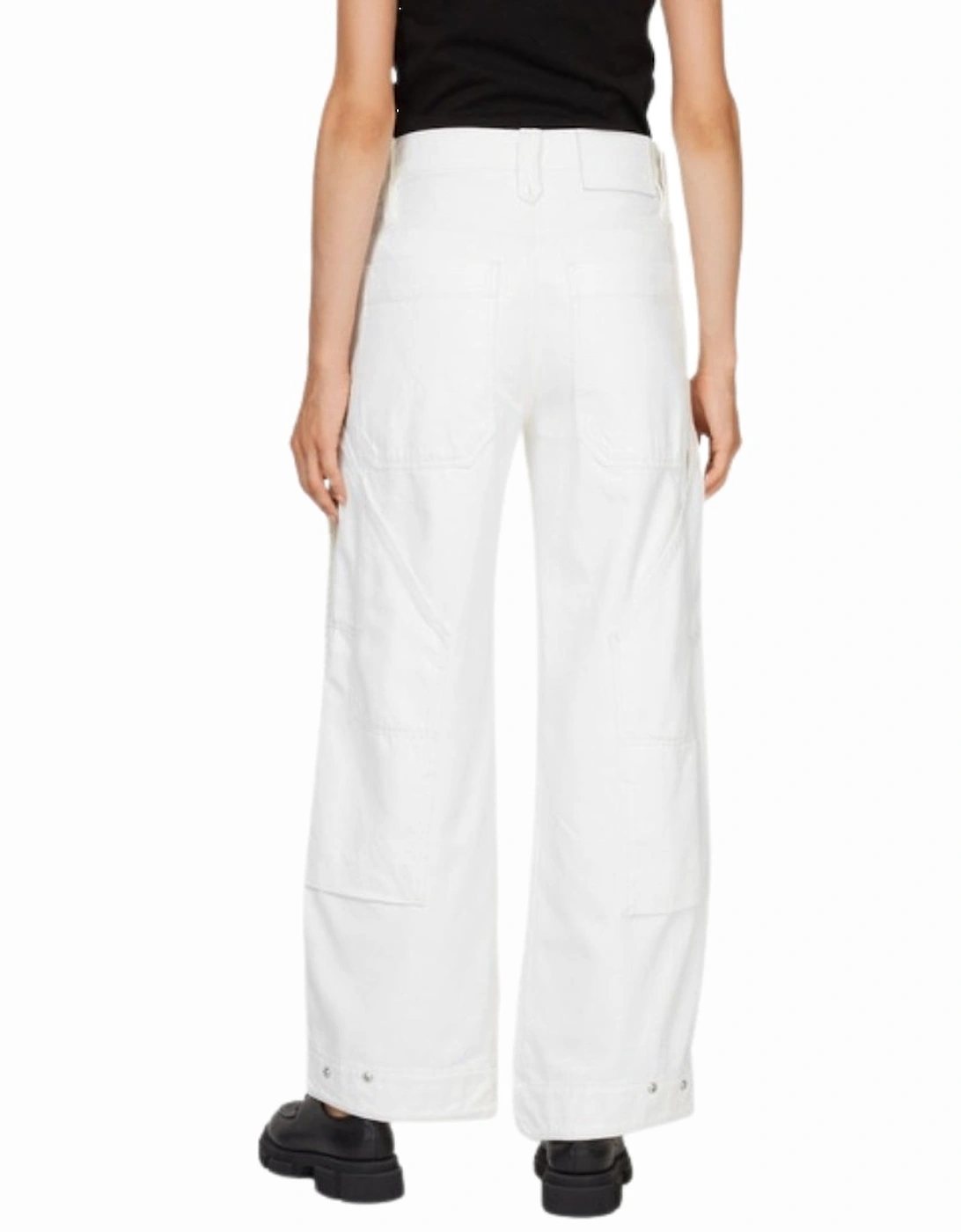 D-Laly-SP Flare Fit White Jeans