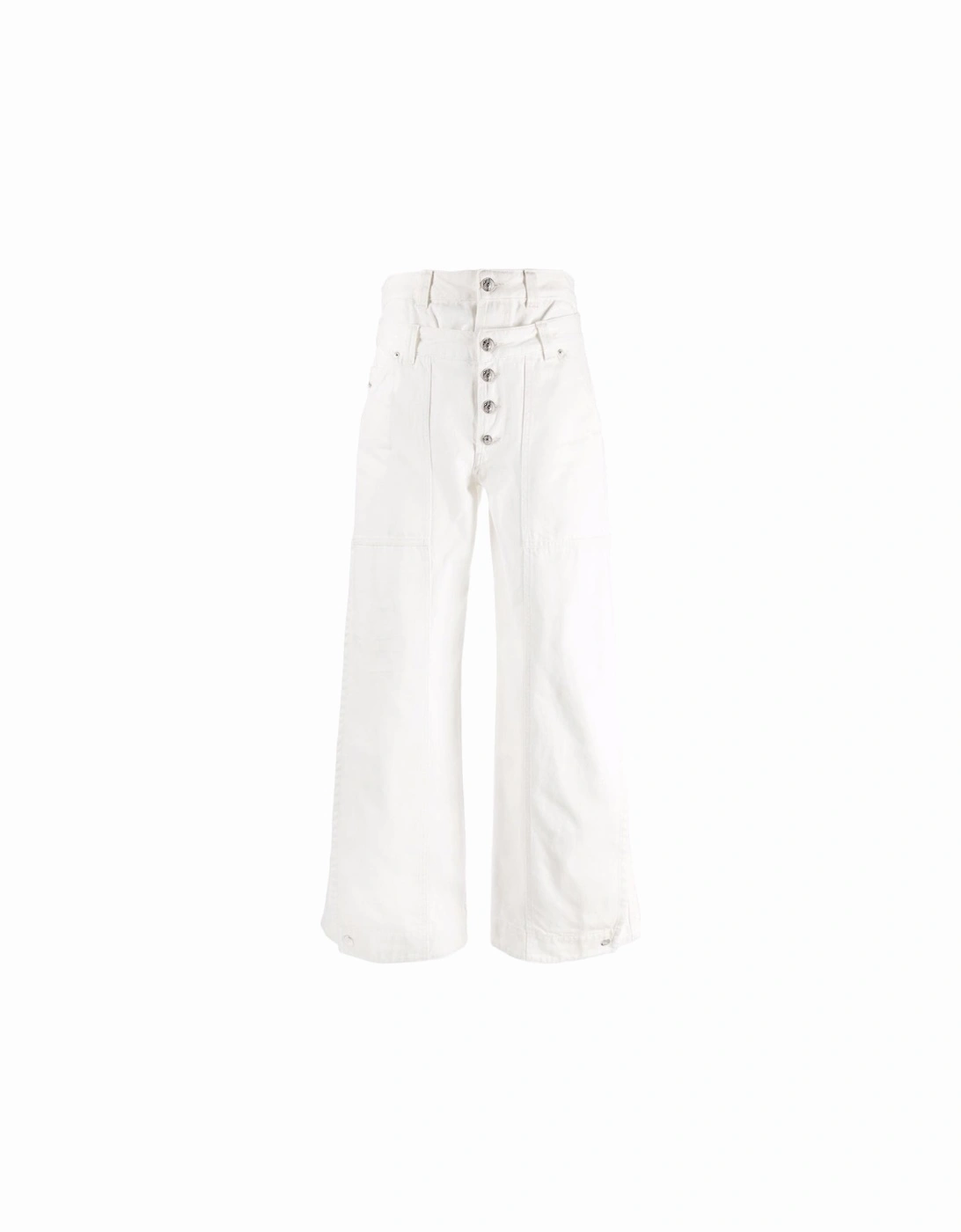 D-Laly-SP Flare Fit White Jeans, 6 of 5