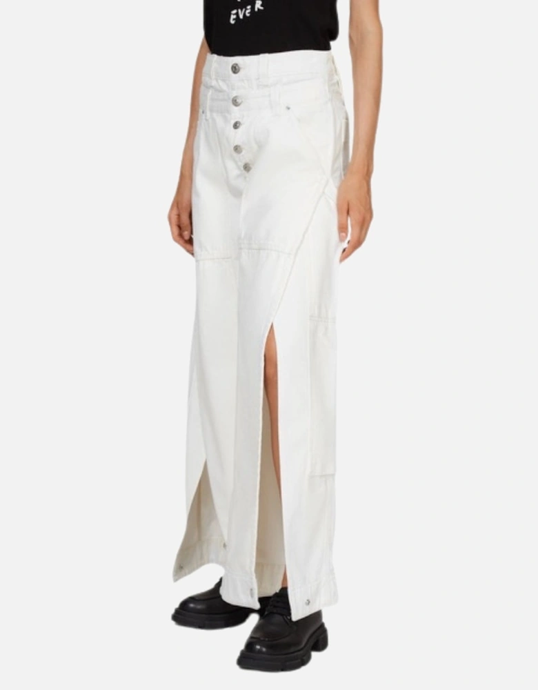 D-Laly-SP Flare Fit White Jeans