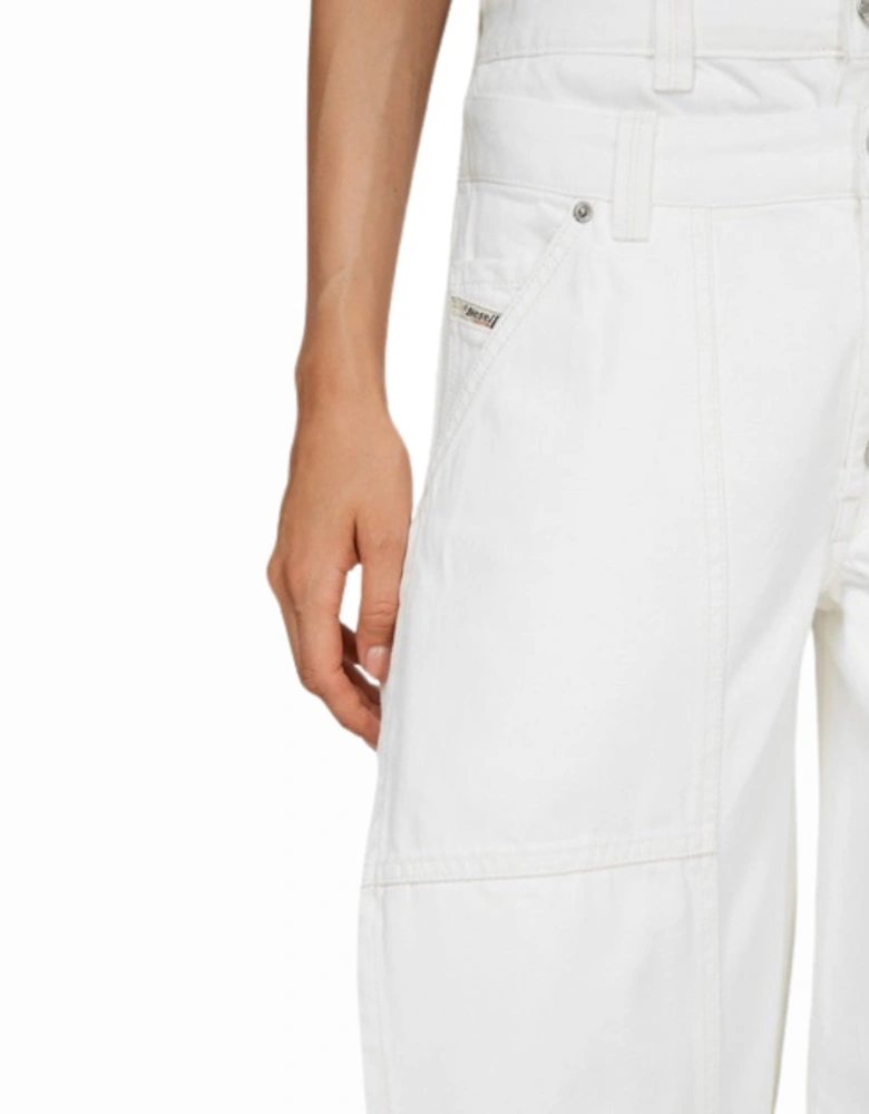 D-Laly-SP Flare Fit White Jeans