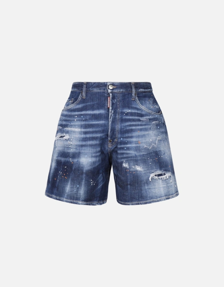 Boxer Fit Blue Denim Shorts