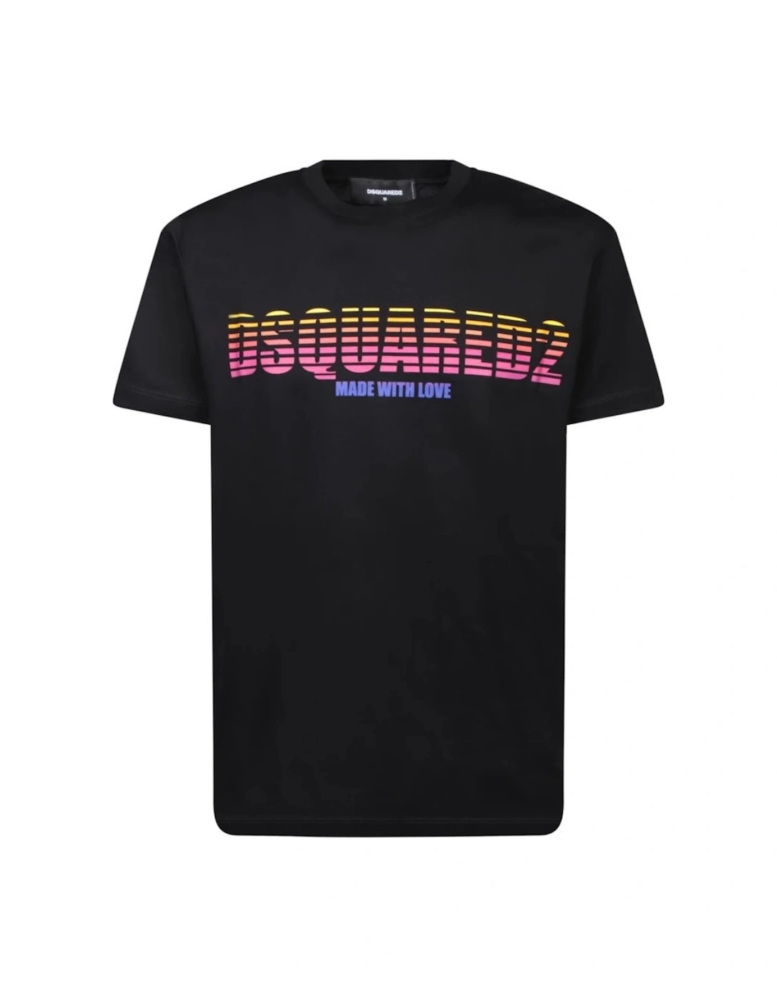 Dsquared2 Men's Black Cool Fit Made With Love Logo T-Shirt - Size: 42