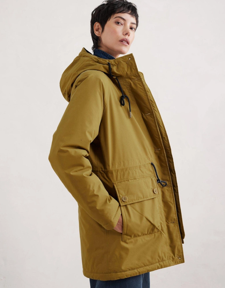 Showerproof Longline Raincoat - Yellow