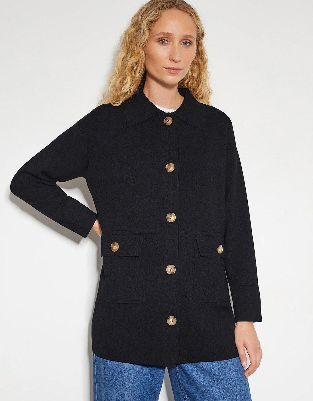 Nina Knit Jacket - Black, 2 of 1