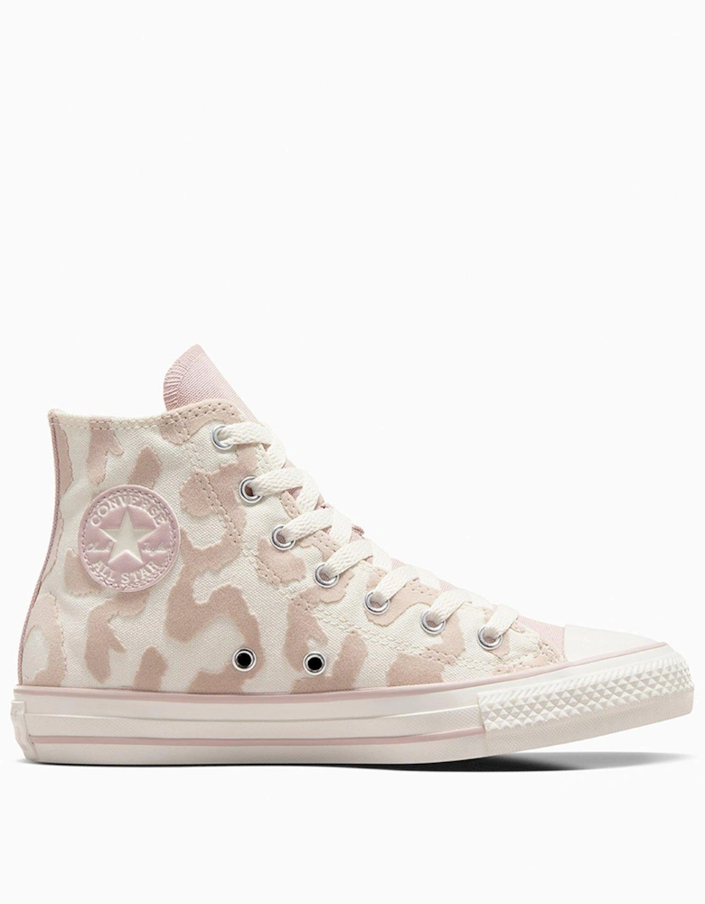 Junior Lavish Leopard Chuck Taylor All Star Trainers - White/Pink