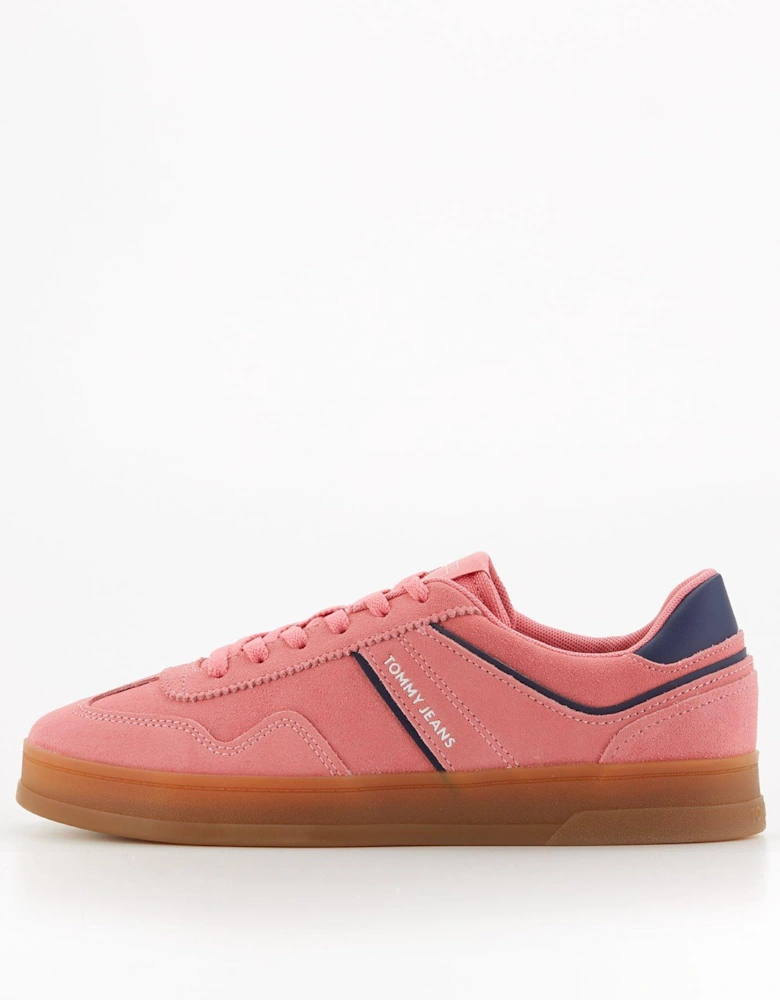 Greenwich Suede Trainer - Preppy Pink